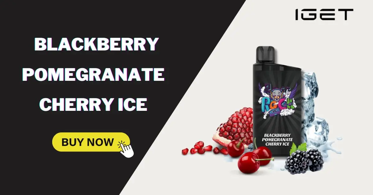 IGET Bar Blackberry Pomegranate Cherry Ice display