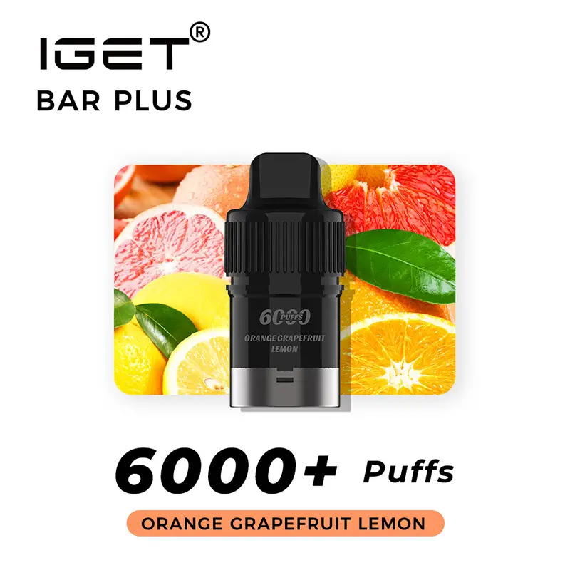 Orange Grapefruit Lemon IGET Bar Plus Pod