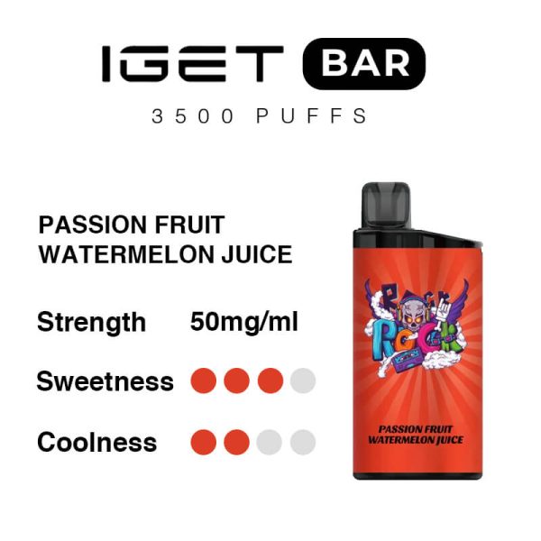 passion fruit watermelon ice iget bar flavours